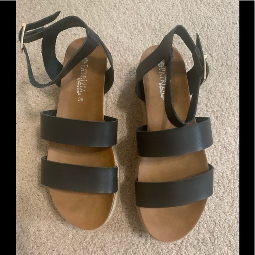 Patrizia Black Platform Sandals Size 39‎